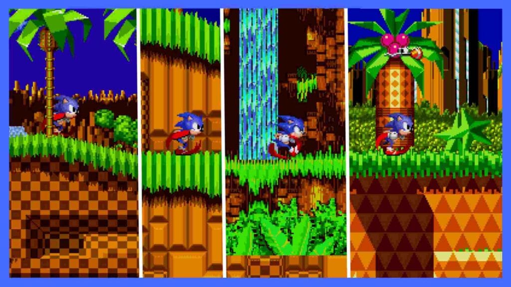 Image comparing the four Sonic games in Sonic Origins.