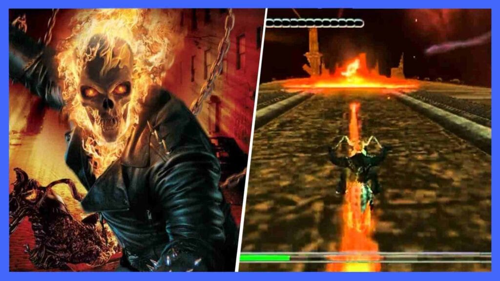 Image showing the cover art and a screenshot of Ghost Rider