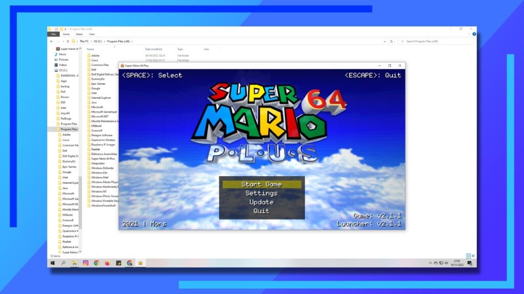 Super Mario 64 Plus running on PC