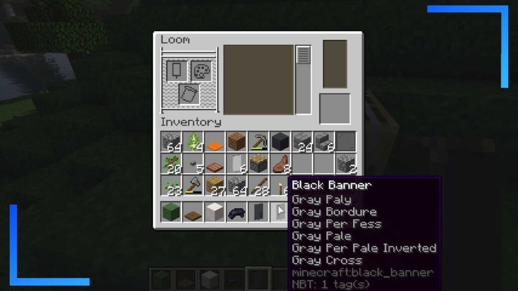 Screenshot of the loom to show how to make the banner.