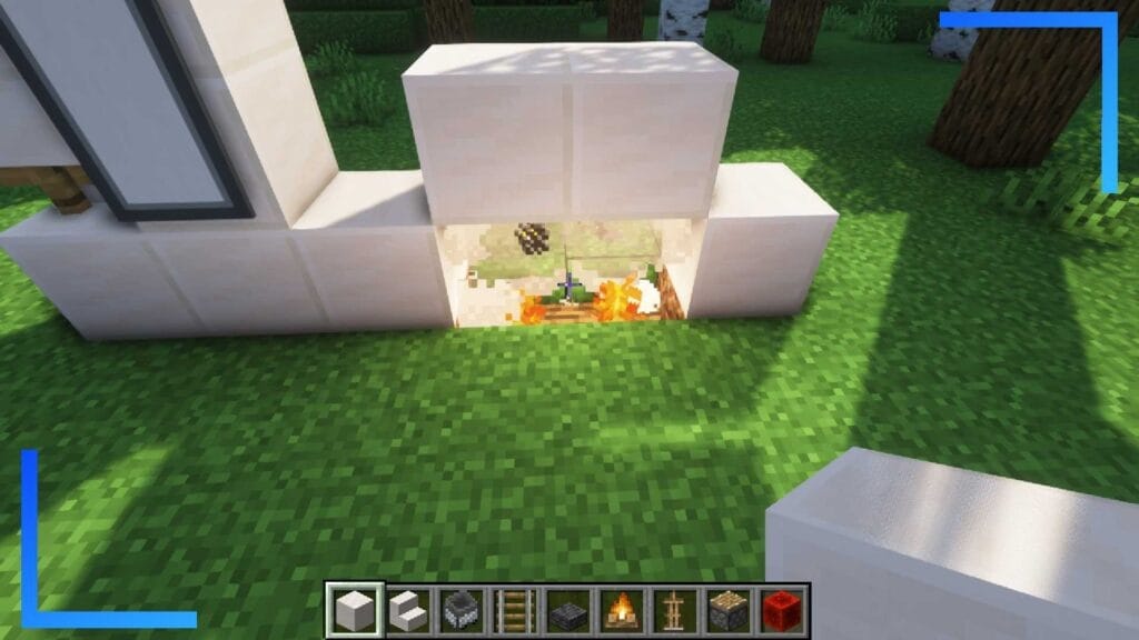 Screenshot of the quartz blocks and campires.