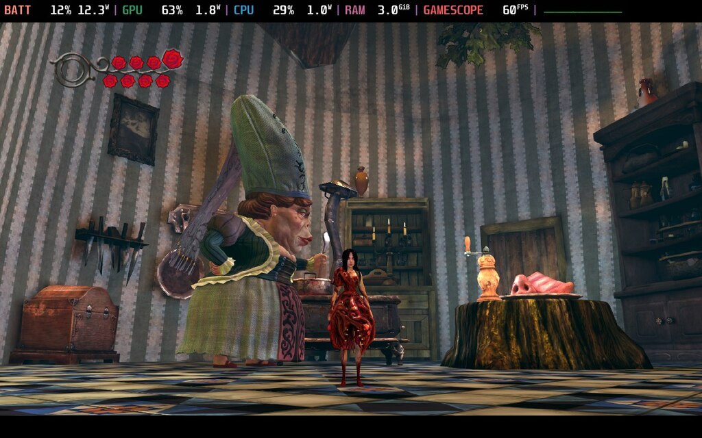 Screenshot of Alice: Madness Returns on Steam Deck.