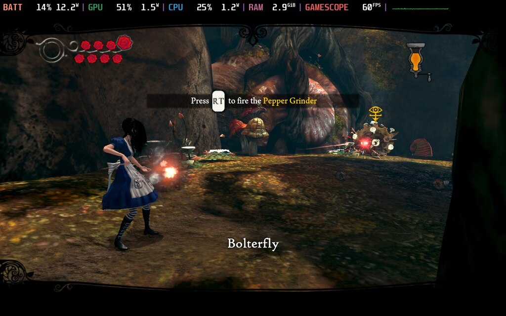 Screenshot of Alice: Madness Returns on Steam Deck.