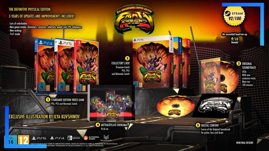 Image showing the Fight'N Rage limited edition contents outlined in the article.