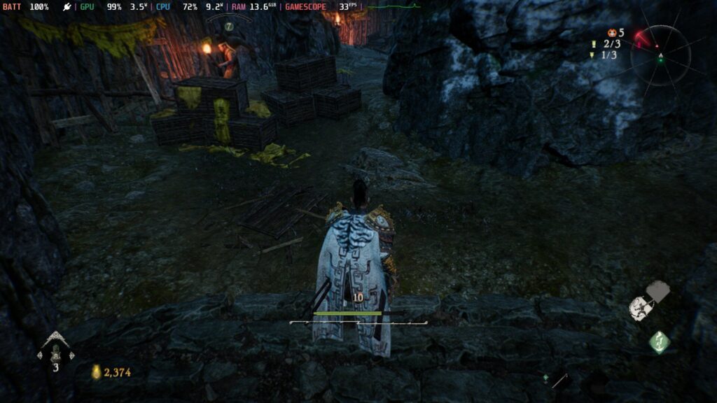 Screenshot of Wo Long: Fallen Dynasty on Steam Deck.