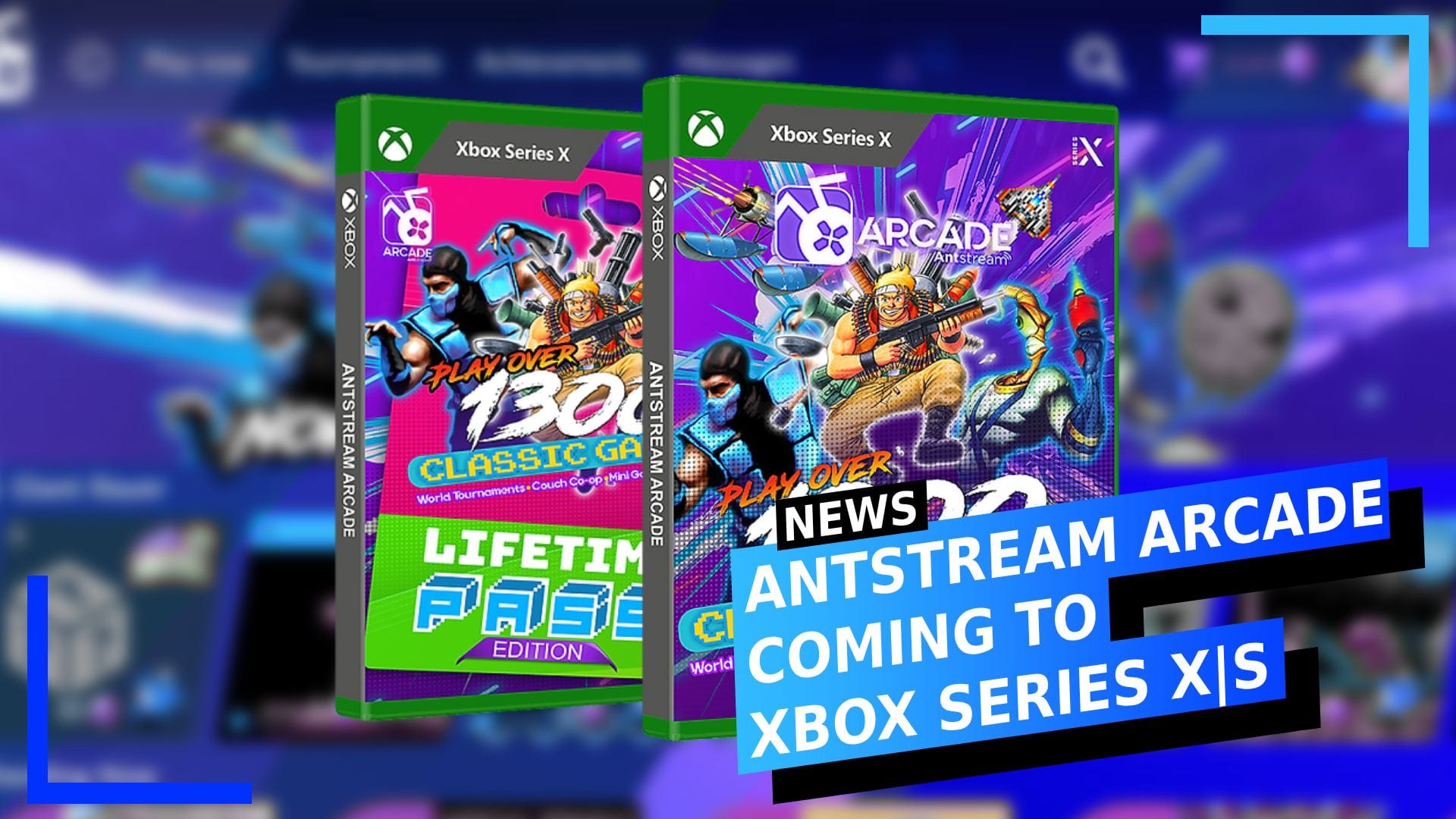 Text reads: Antstream Arcade coming to Xbox Series X|S.