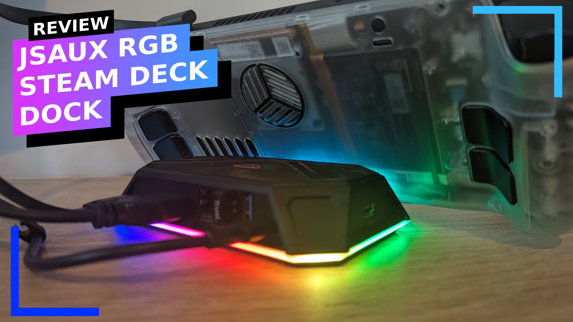 JSAUX's upcoming RGB dock and RGB back plate for the Steam Deck : r/JSAUX