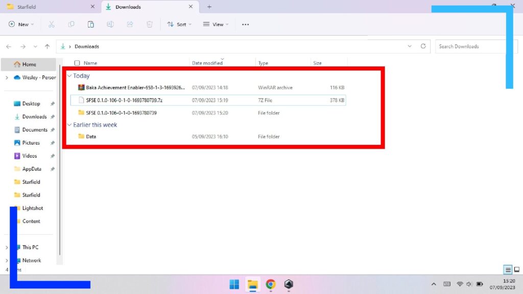 Screenshot of Windows file manager with a red box surrounding the files being discussed.