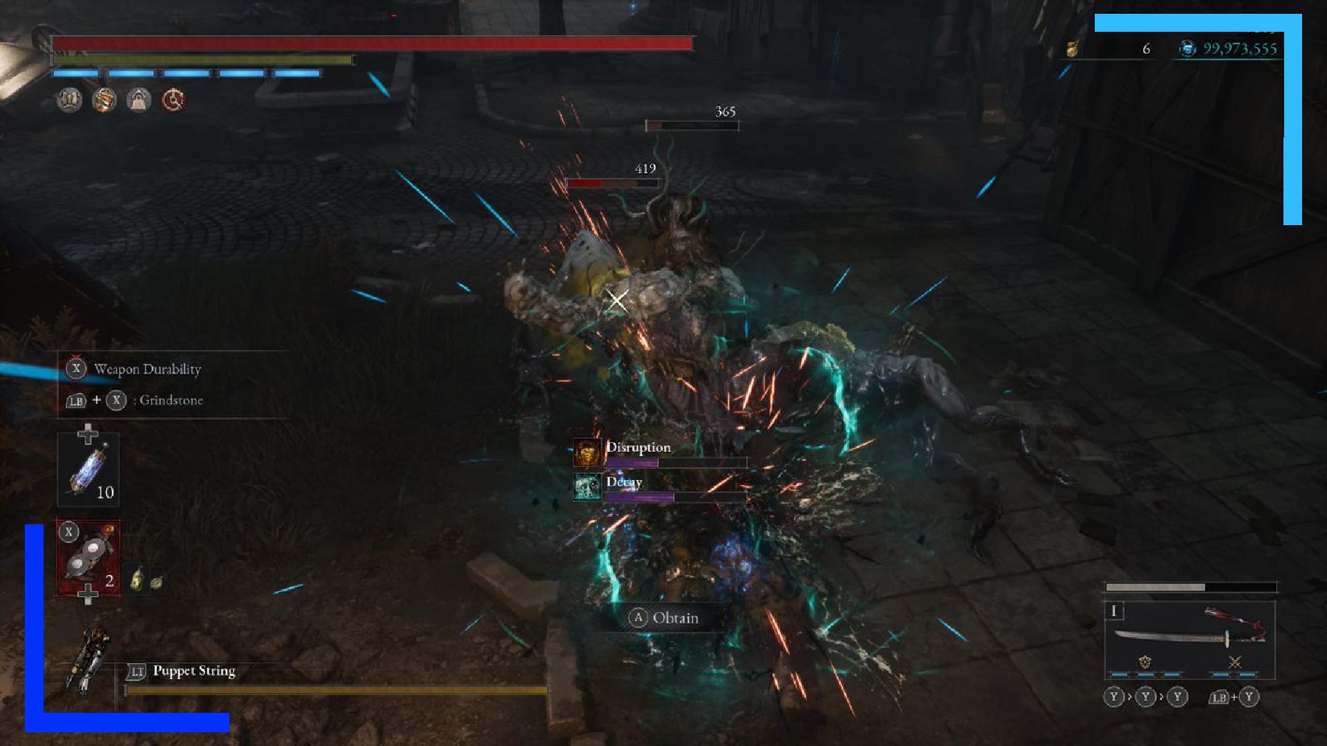 A melee ensues with our main character being attacked from multiple angles.