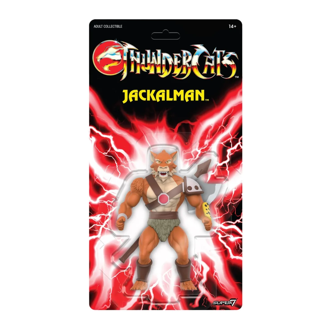 The boxed render of Super7 Vintage Jackalman figure.