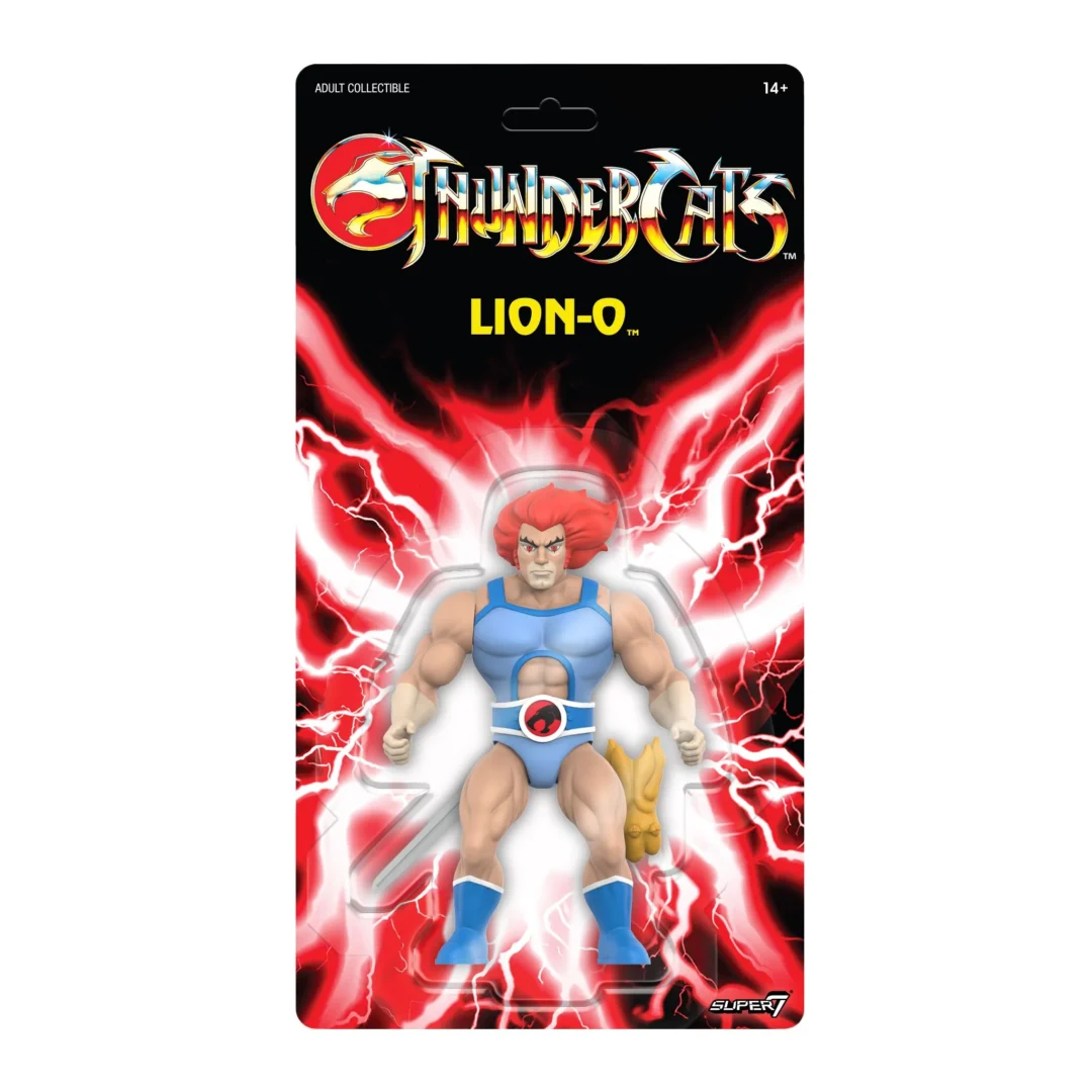 The boxed render of Super7 Vintage Lion-O figure.