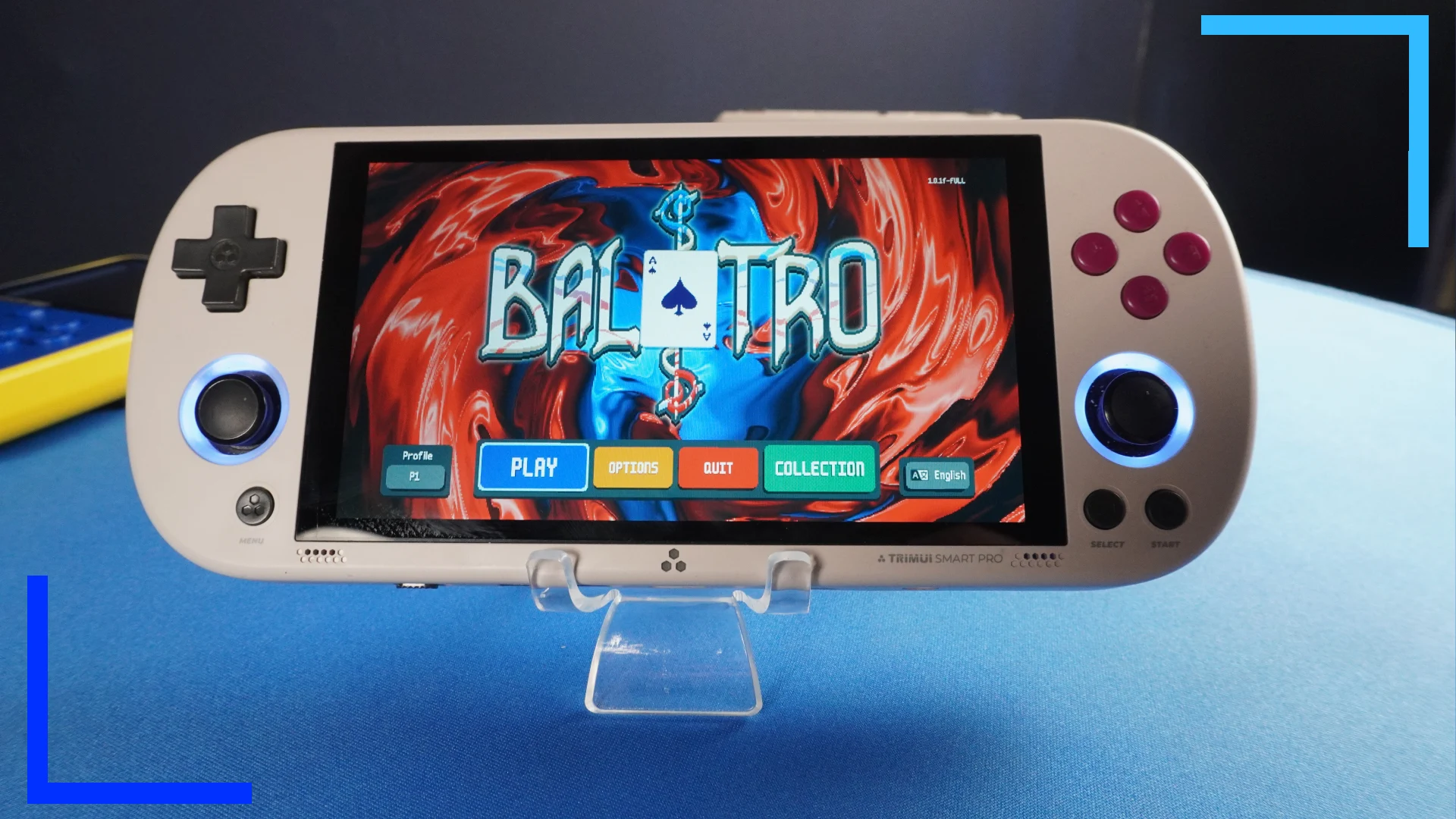 Balatro running on the TrimUI Smart Pro.